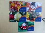 Zdrapki simplus telefonii komórkowej Świąteczne - 5 szt.