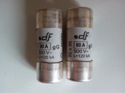 Bezpiecznik: topikowy; gG; 80A; 500VAC; 22x58mm 2 sztuki