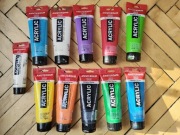 Farby akrylowe Amsterdam zestaw mało używany