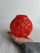 Wazon szklany czerwony(pomarańczowy) pop art