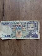 Banknot 200zł 1986r. Seria DC Jarosław Dąbrowski