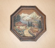 Piękna Płaskorzeźba Ręcznie Wykonana