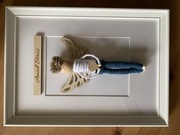 Anioł stróż ramka makrama