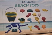 Zabawki na plażę, składane wiaderko, łopatki itp.