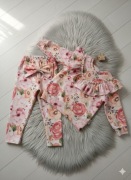 Komplet w kwiaty zestaw dla dziewczynki dres handmade produkt Polski