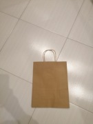 Szara torebka papierowa na prezent 10 szt