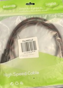 Kabel przewód hdmi ultra hd szybki czarno czerwony 2 metry 