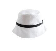 Kapelusz kubełkowy czapka rybacka biały bucket hat handmade