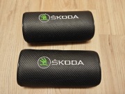 Poduszka pod szyję do samochodu z logo Skoda -2 szt