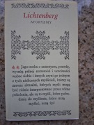 Georg CHristoph Lichtenberg - Aforyzmy. Biblioteczka Aforystów