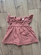 Next sukienka koronka ażur letnia zgaszony róż 62 