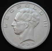 Belgia 50 franków 1939 - król Leopold III - srebro