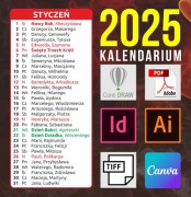 Kalendarium strażackie 2025 - CDR, AI, PDF, INDD, CANVA
