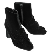 ZARA botki z modną kokardą czarne 37