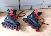 Rolki dziecięce czarno-pomarańczowe rozmiar 33 (21cm)  