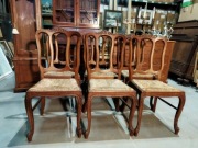 Krzesła Ludwik 6 sztuk dębowe