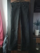 Czarne spodnie damskie S spodnie 36 czarne jeansy mid waist Sinsay