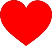 Naklejka Samoprzylepna Czerwone Serce 3x 10 cm i 3x 5 cm 