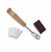 Nożyk żyletkowy do nacinania chleba, ciasta , drewniana rączka 5 żyletek 