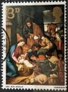 Wielka Brytania, Obraz przedstawiający scenę Adoracji Pasterzy, 3 pensy