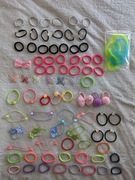 Duży zestaw do włosów gumki spinki kolorowe włosy do warkoczyków