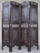 Parawan Czteroskrzydłowy Drewniany do Restauracji Knajpy Gabinetu Biura