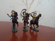 Kowboje konni  figurki żołnierzyki z PRL 3 szt.kpl