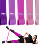 Taśmy oporowe do ćwiczeń zestaw 5 Lateksowe gumy fitness rehabilitacyjne