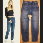 WYSOKI STAN High Rise Straight W30L34 Ribcage proste W29L36 mom jeans