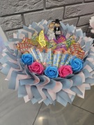 Bukiet z róż mydlanych I zdrapek. 