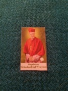 Obrazek z relikwią Bł.Stefan Kardynał Wyszyński.