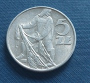 Moneta 5zł 1974 r. Rybak. Stan!