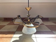 Lampa sufitowa/wisząca trzypunktowa, szklane klosze