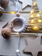 Ozdoba świąteczna w stylu Boho, eko bombka 041