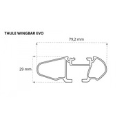 Thule WingBar Evo belki 127 113 cm bagaznik alu bdb stan 