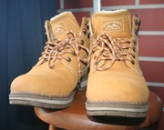 Trapery brązowe, Kamel, beżowe, ocieplane Gino Lanetti rozmiar 43