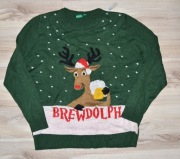 308^ Avenue Świąteczny sweter renifer XL