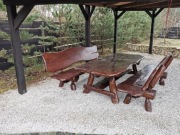 Meble ogrodowe drewniane dębowe