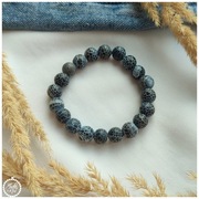 Bransoletka męska, agat trawiony kamień naturalny 