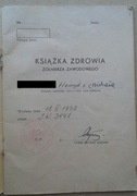 książka zdrowia żołnierza zawodowego 1952
