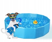 Basen dla psów 80x20 cm, niebieski, roz. M