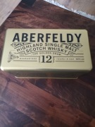 Aberfeldy złota puszka po whisky 