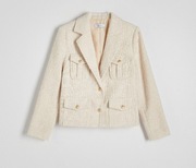 Tweedowa marynarka z kieszeniami