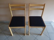 Krzesła z oparciem jasne tapicerowane 2 sztuki Kraków