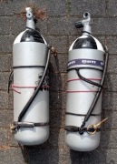 Butle do nurkowania stalowe 8 litrów, 2 sztuki