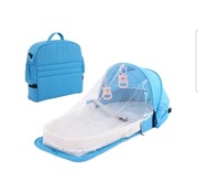 PRZENOŚNE ŁÓŻECZKO NIEMOWLĘCE Z MOSKITIERĄ PODRÓŻN