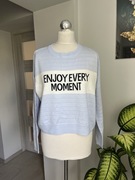 Stylowy błękitny delikatny cienki sweterek Sinsay XL