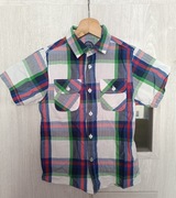 Koszula kolorowa dla chłopca krótki rękaw wiek 6/7 lat