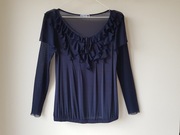 Wizytowa bluzka z ozdobnym dekoltem, rozm. 40