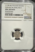 Polski denar Władysław Wygnaniec - grading NGC | gwiazda + (leżące) S